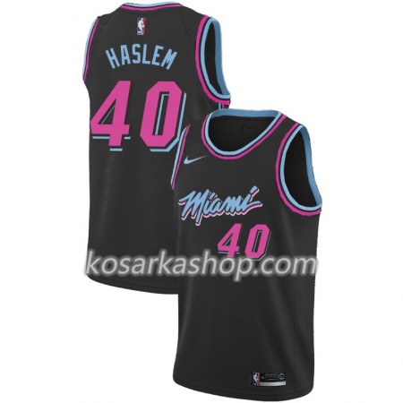 Dres Miami Heat Udonis Haslem 40 Nike 2018-19 City Edition Crna Swingman